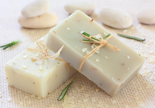 Natural handmade soap ,sea salt and stones