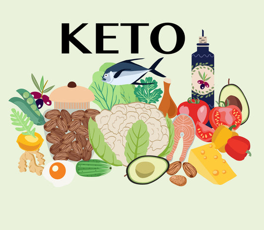 Image of various keto-friendly foods and veggies, perfect for Dirty Lazy Keto Diet.