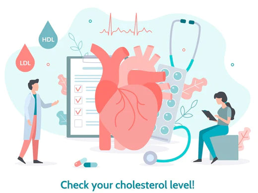 A person holding a cholesterol test kit, preparing to check their cholesterol level.