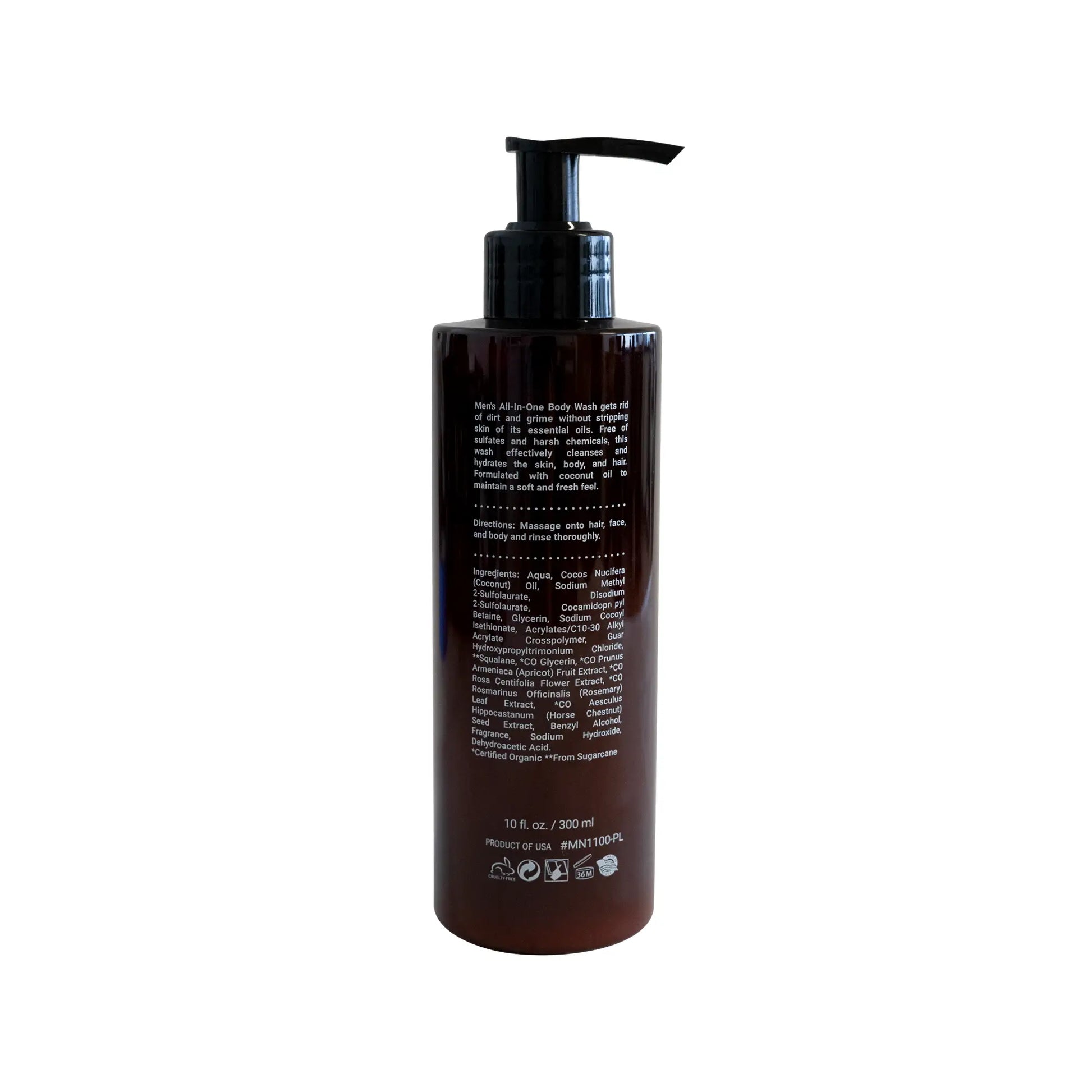 best vegan body wash for acne in brown spout bottle