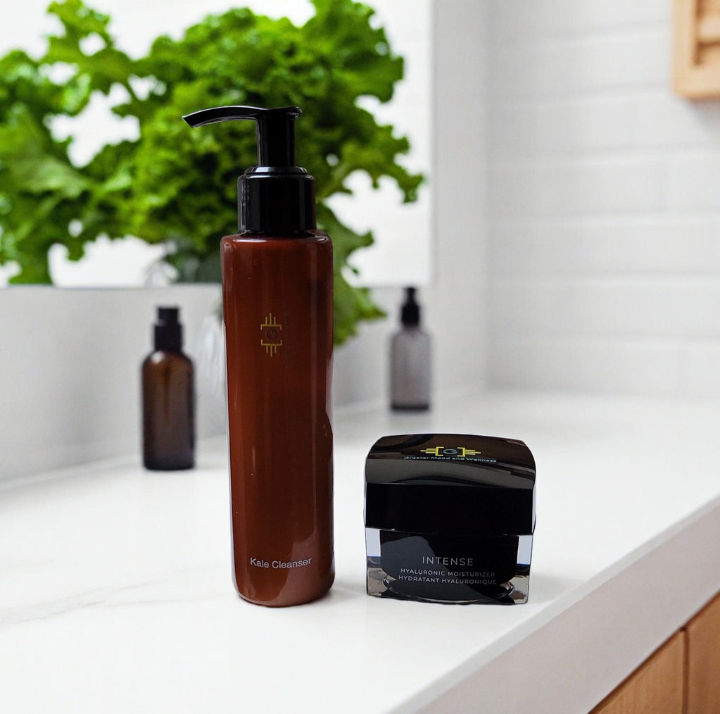 Kale Cleanser and Hyaluronic Moisturizer