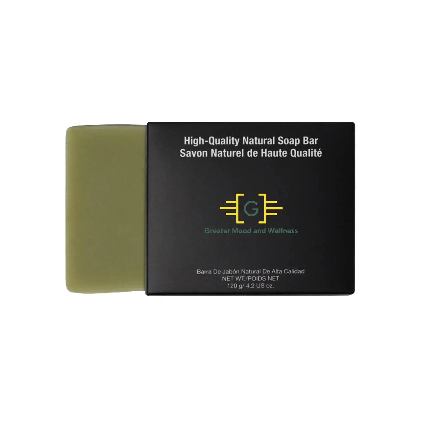 A high-quality aloe soap bar with the words "high quality aloe soap" on it, made with aloe for added benefits.