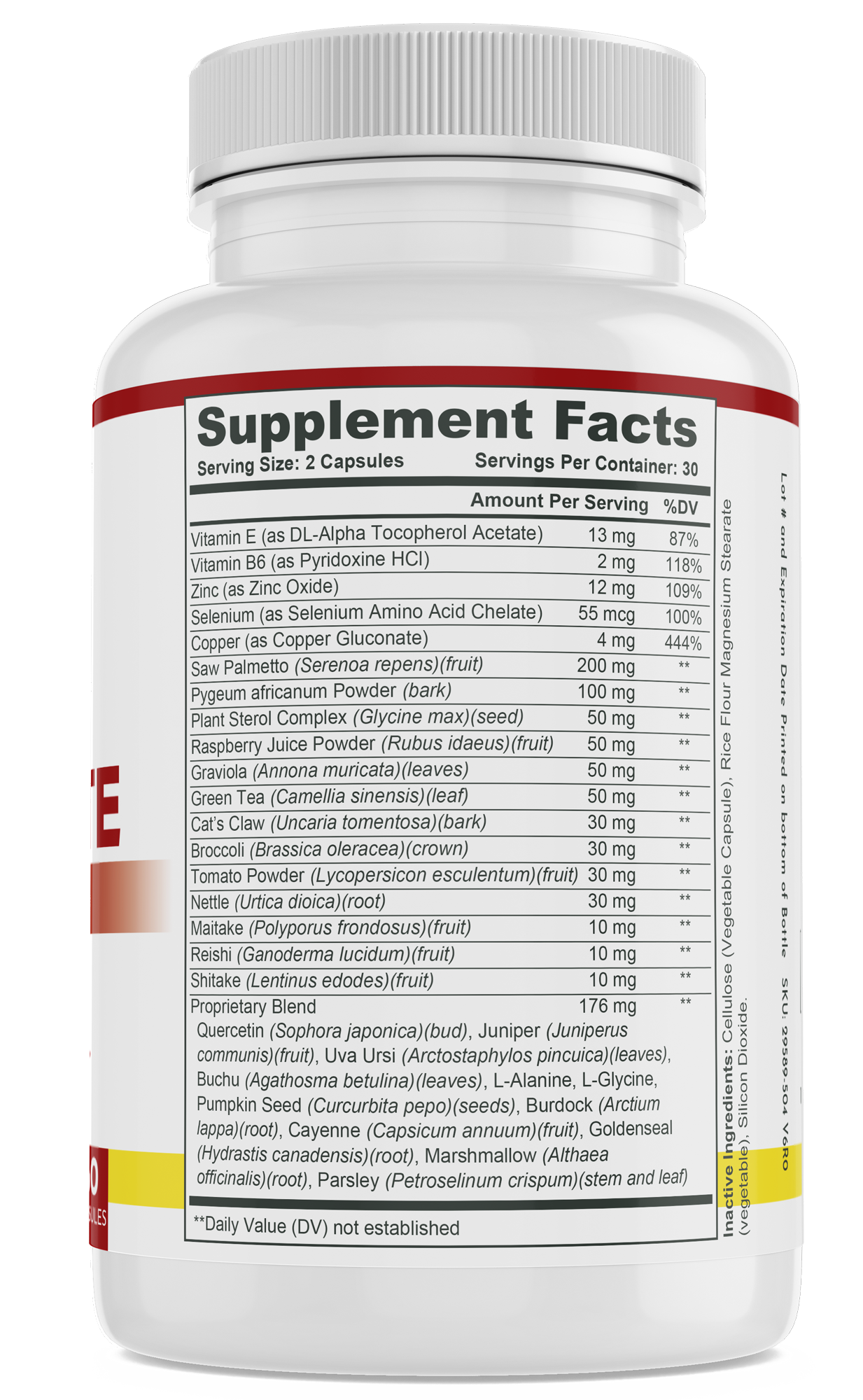 best prostate supplement facts in supplement bottle