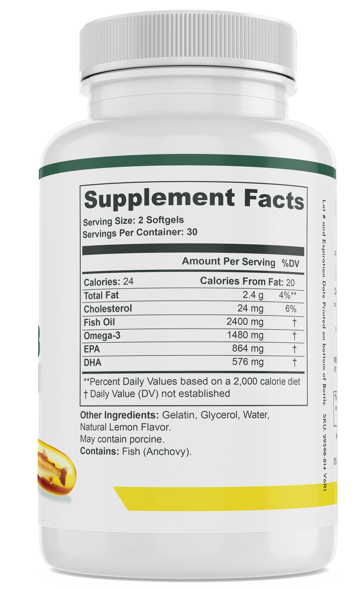 Omega 3 Fish Oil  supplement facts