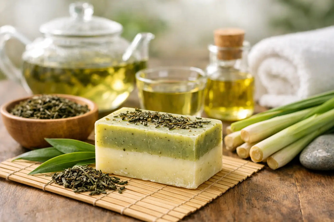 Green Tea Lemongrass Soap for a Fresh Routine