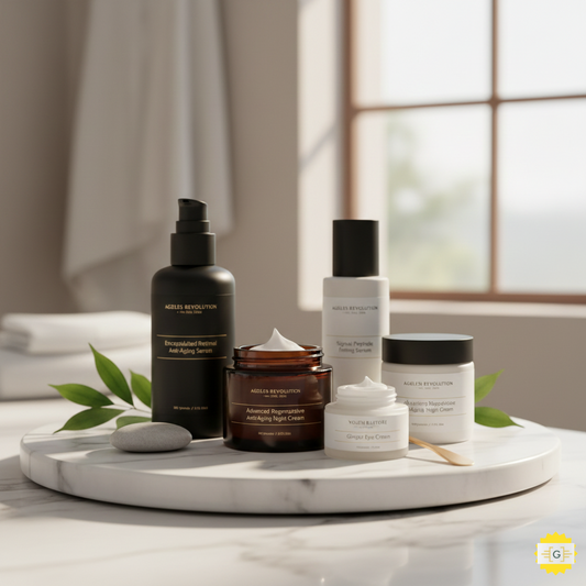 Anti-Aging Skincare on a tray