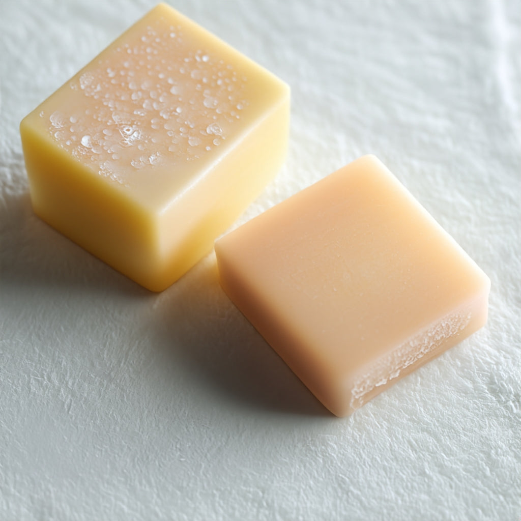 turmeric soap Bar isolated on white background