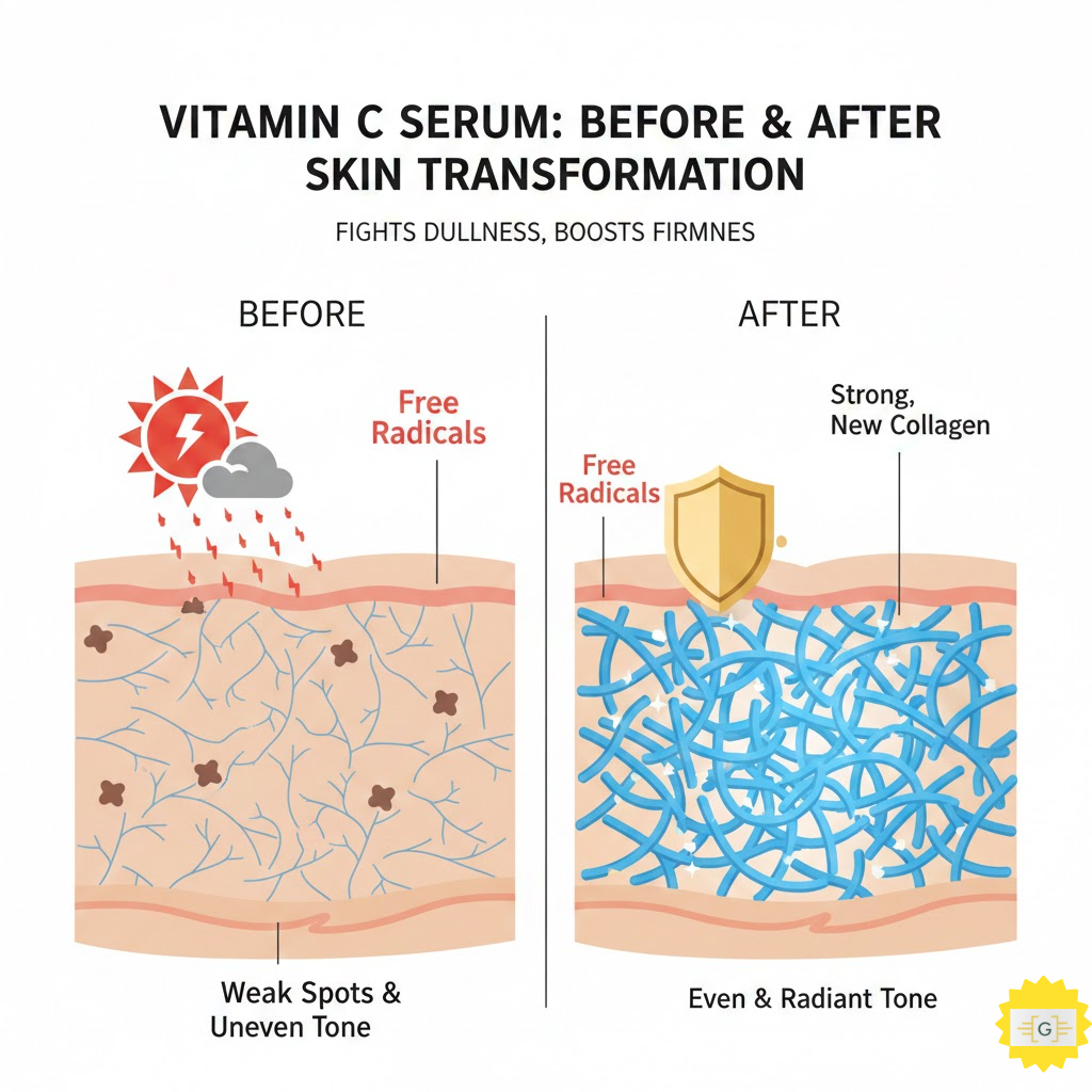 image vitamin c serum before and after or benefits of vitamin c skin diagram