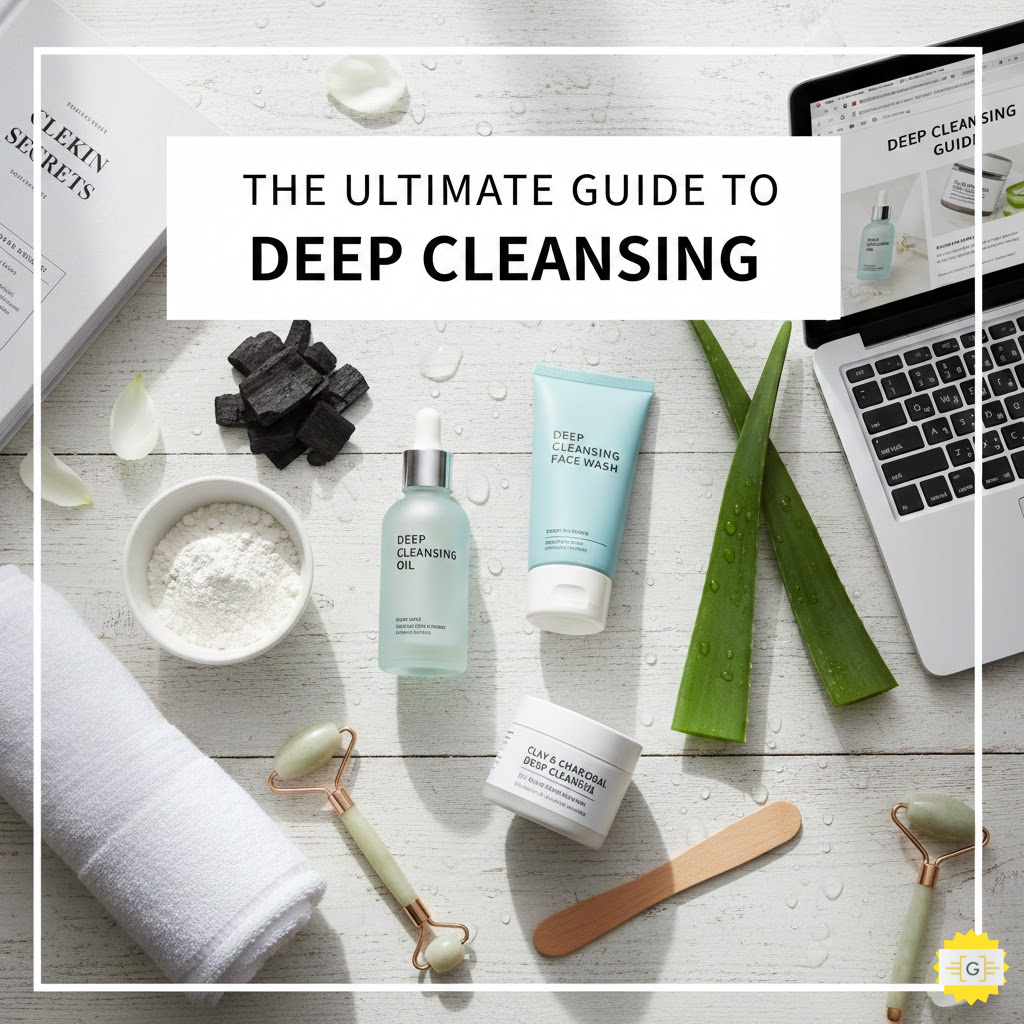 deep cleansing facial, deep cleansing oil, deep cleansing face mask, and deep cleansing face wash