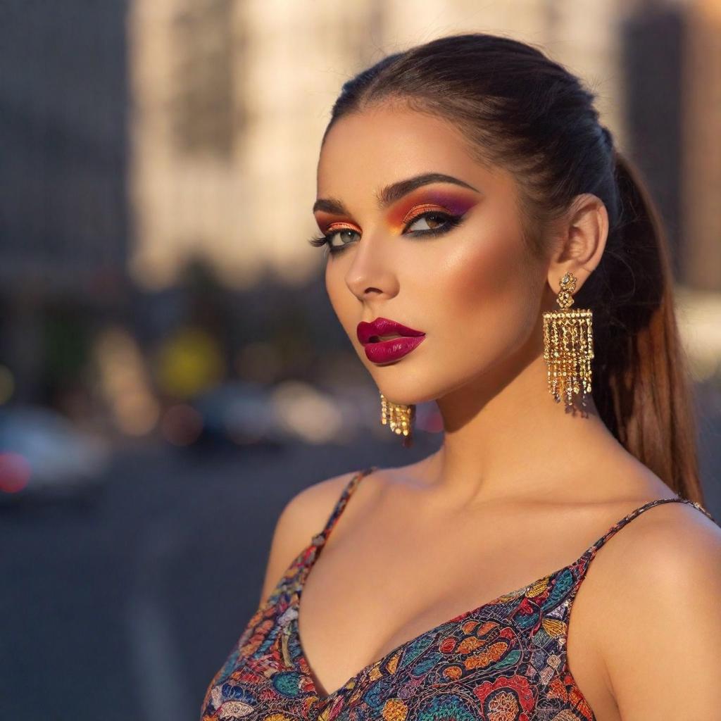 beautiful woman with make up