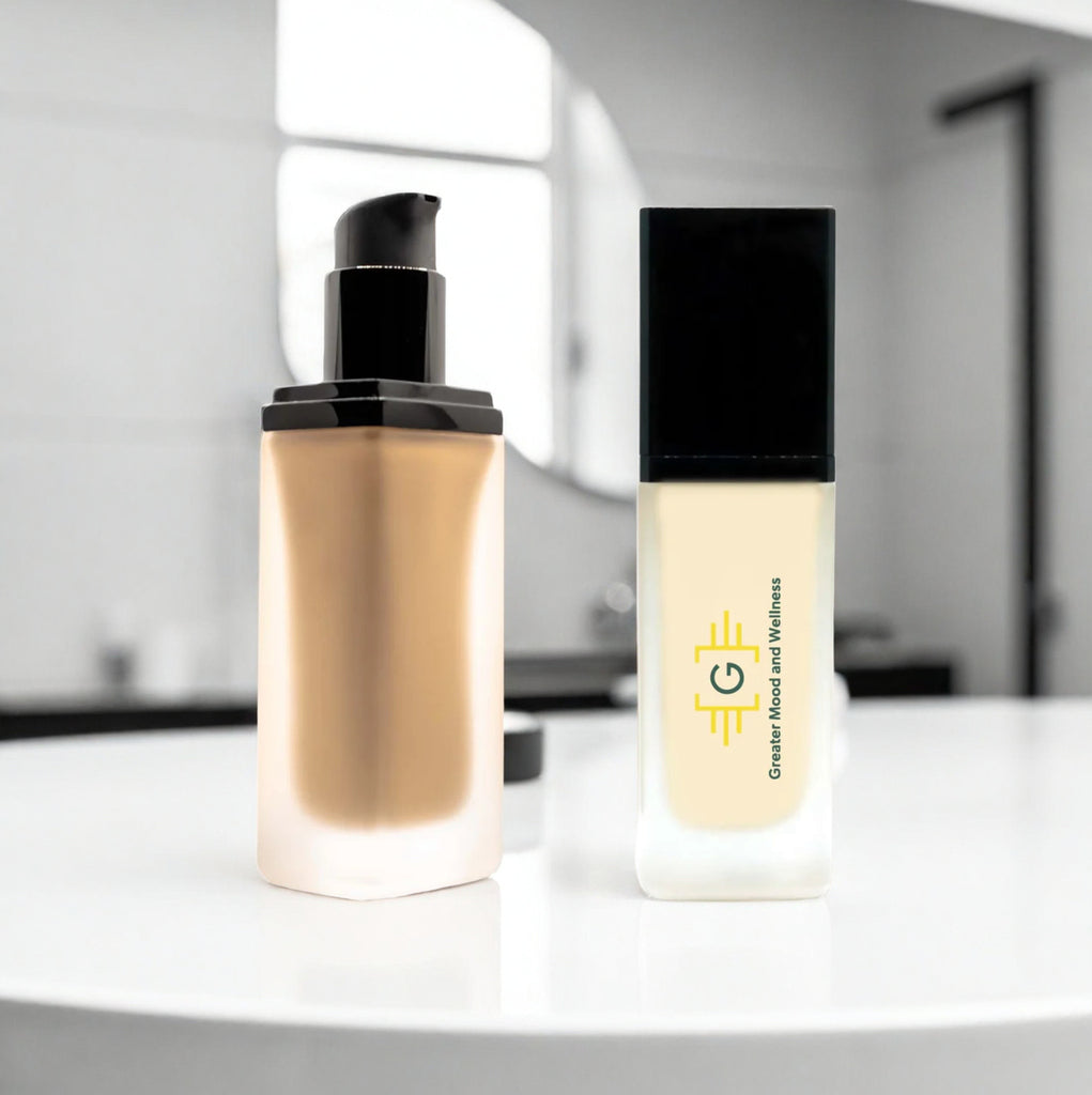 two bottles foundation with spf