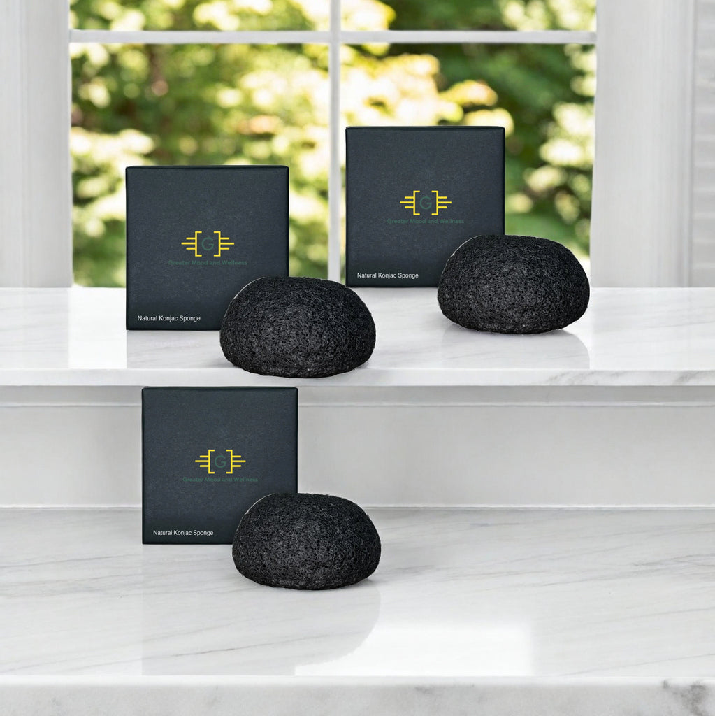 natural konjac sponge by the window