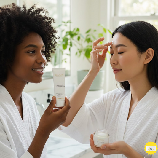 Woman using best-pregnancy-safe-acne-treatment-cream-for-hormonal-breakouts.
