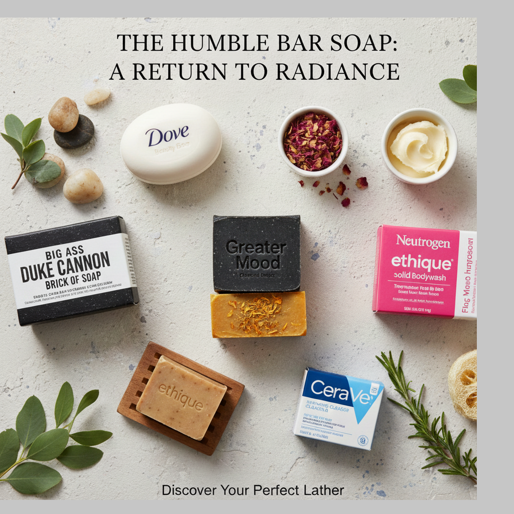 different bar soaps on a surface