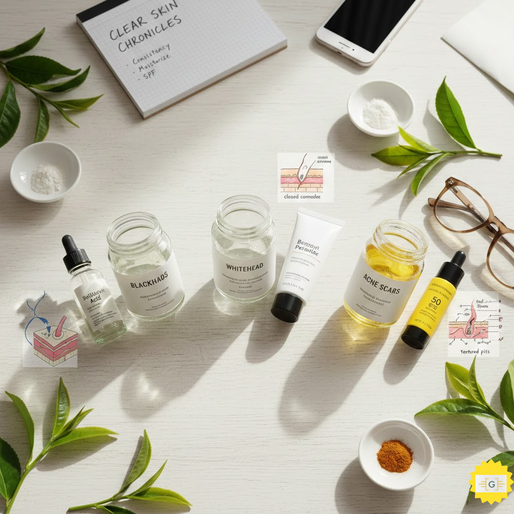 skincare products for Managing Blackheads Whiteheads and Acne Scars