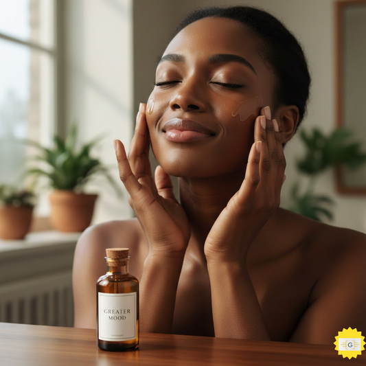 Woman using Greater Mood natural oil