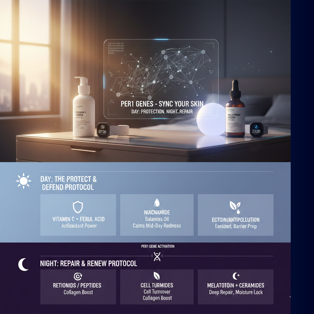 Why Your $100 Serum Fails at 10 PM: The Science of Circadian Skincare
