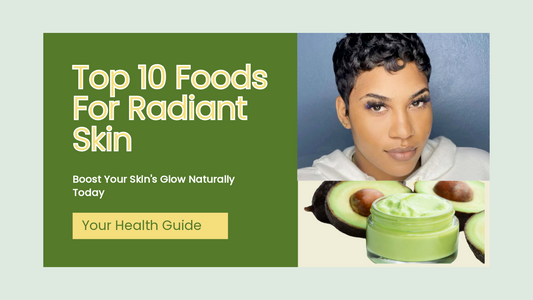Woman with avacado and skincare product 