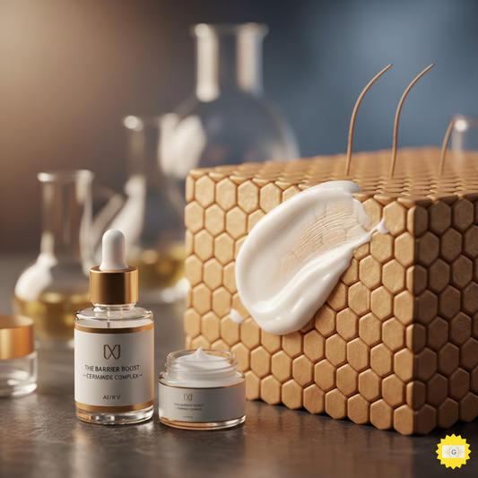 ceramides serum and cream on surface