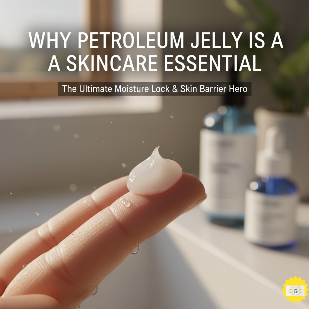 Person  Using Petroleum Jelly to Lock in Moisture