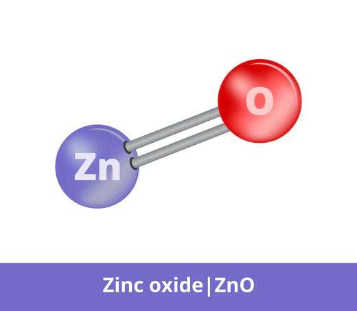 Zinc oxide and zinc oxide - a visual representation of zinc compounds. Image does not provide information on recommended zinc intake.