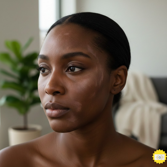 Dark Skinned Woman with  melasma 