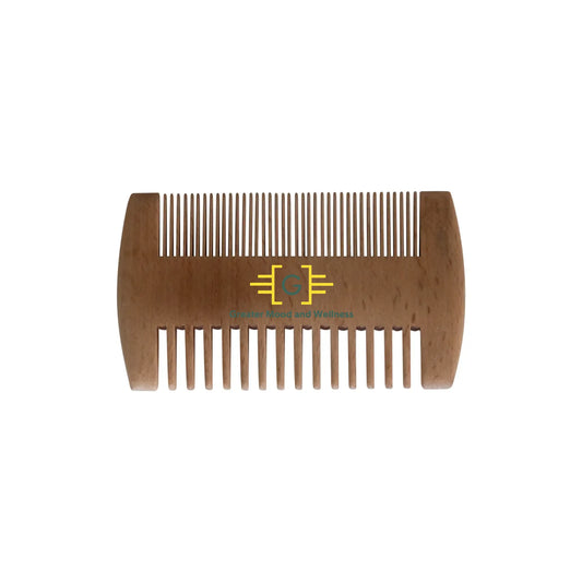 bamboo beard comb with greater mood logo
