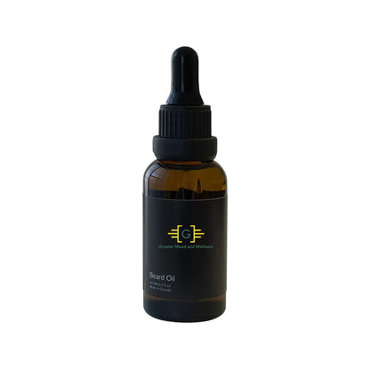 A bottle of Classic Beard Oil on a white background, perfect for grooming and maintaining a well-nourished beard.