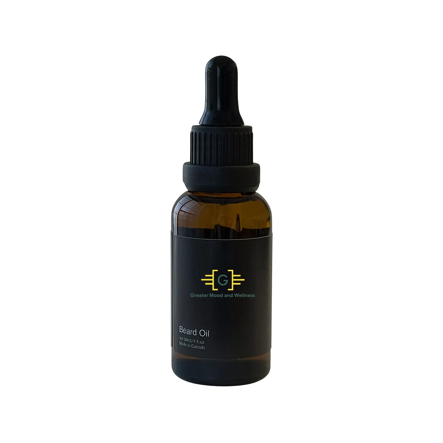 Bottle of beard oil from Greater Mood 