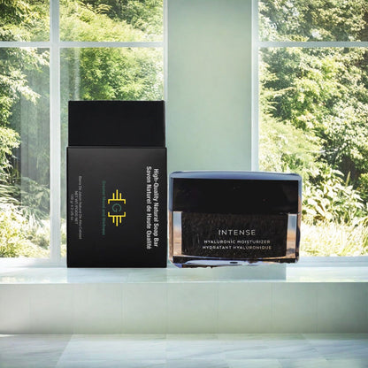 Charcoal Soap and Hyaluronic Moisturizer