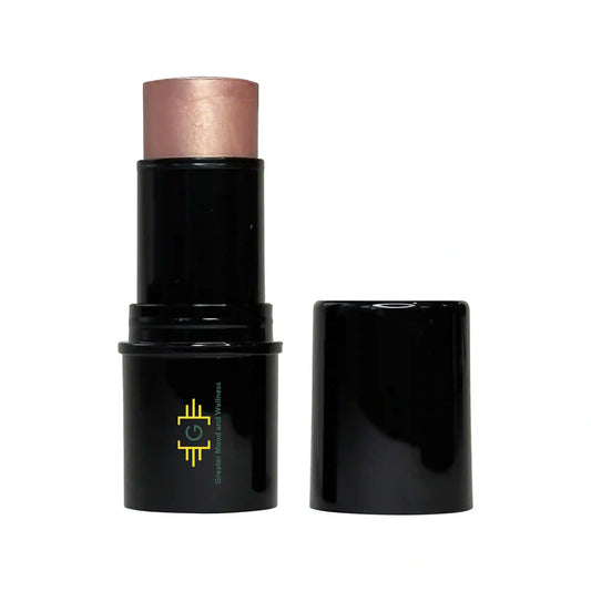 Gold and pink Highlighter Stick on white background