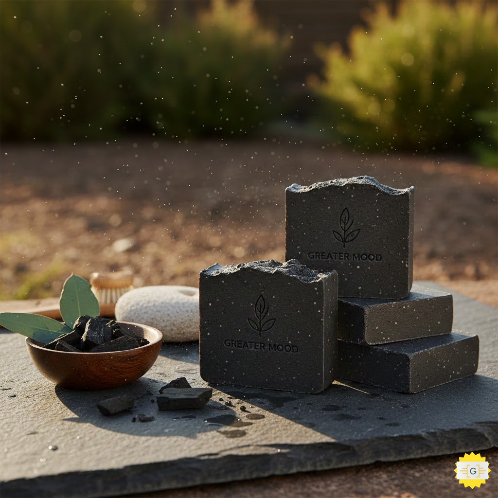 Greater Mood Natural Charcoal Soap