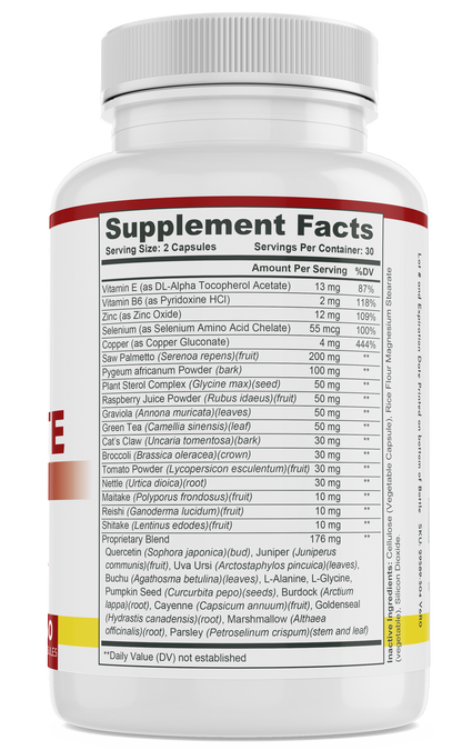 best prostate supplement facts in supplement bottle